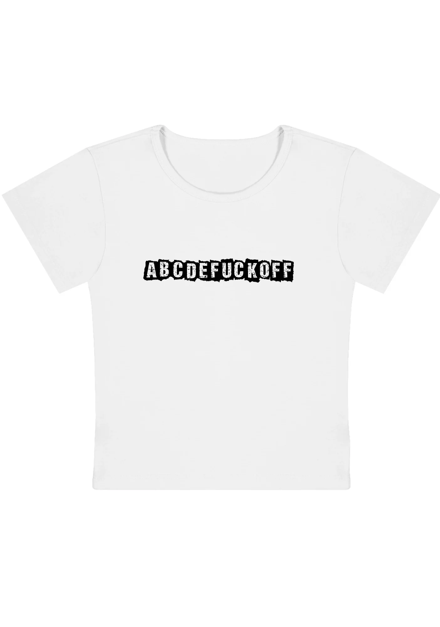 Curvy ABCDEFOFF Baby Tee - Image 3
