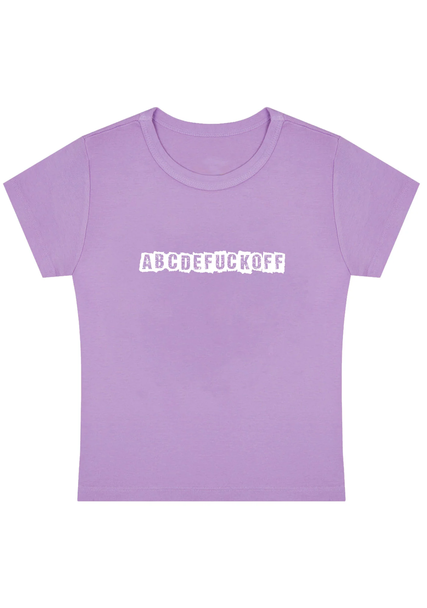 Curvy ABCDEFOFF Baby Tee - Image 4