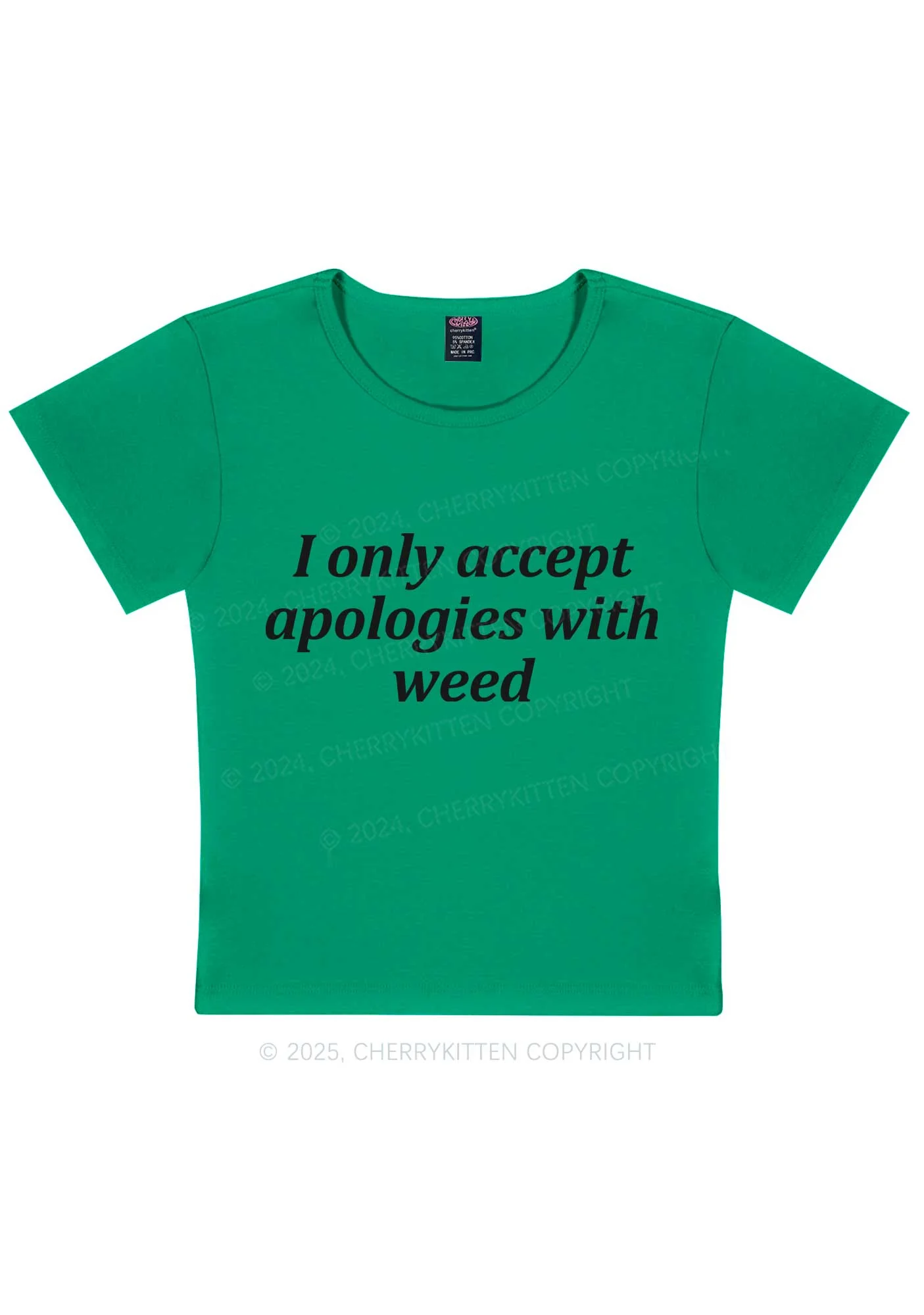 Accept Apologies With Wxxd Y2K Baby Tee Cherrykitten - Image 7