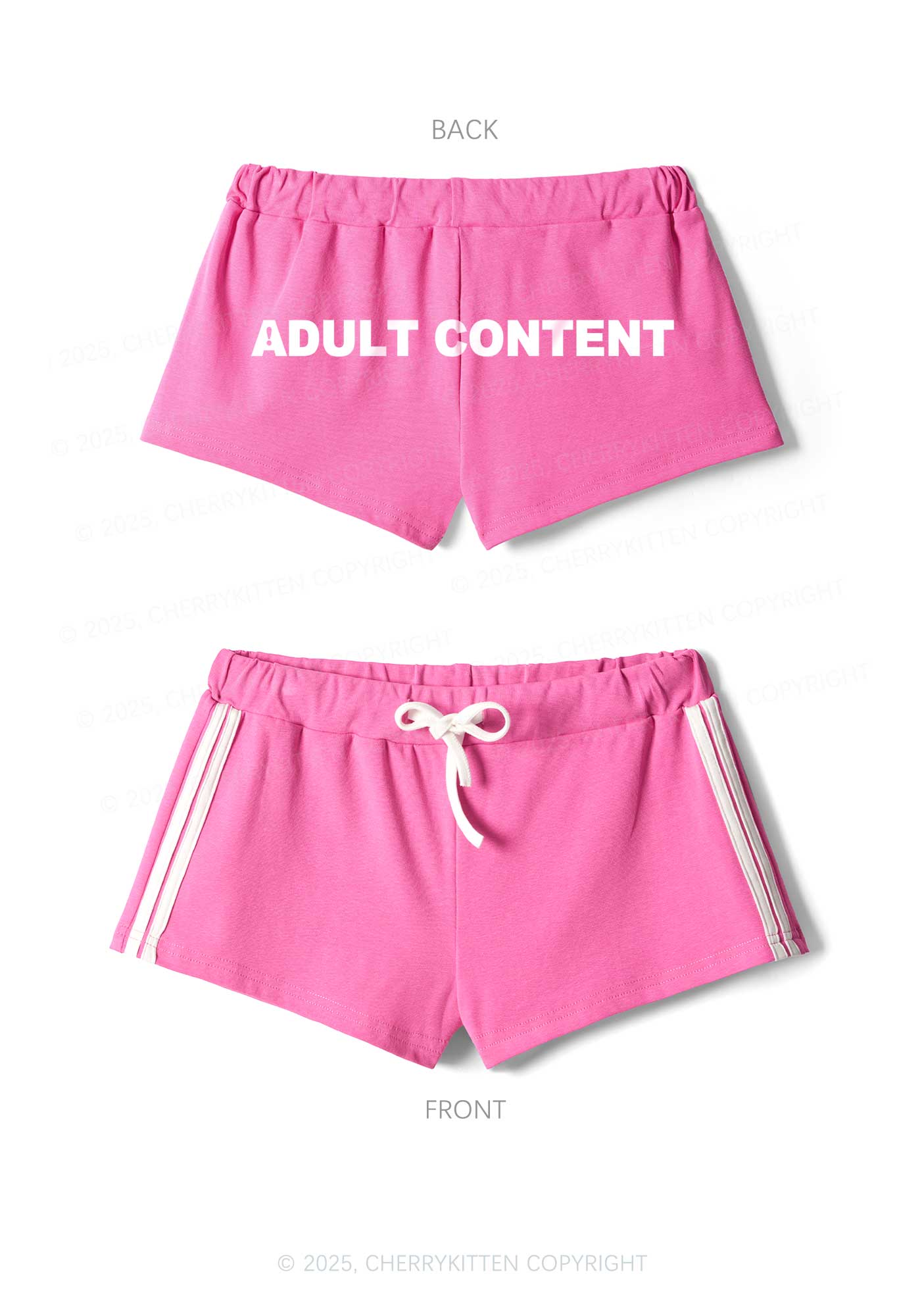 Adult Content Y2K Drawstring Mini Shorts Cherrykitten - Image 4
