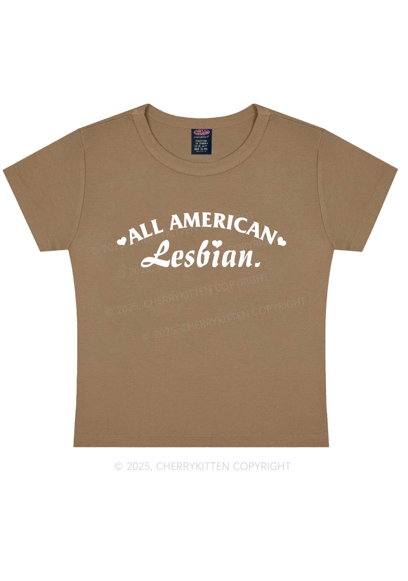 All American Lesbian Y2K Baby Tee Cherrykitten - Image 11