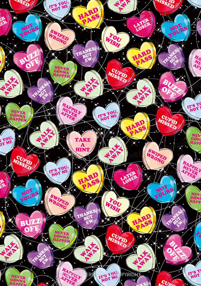 Anti Romantic Candy Y2K Valentine's Day Print Long Sleeve Pajama Set Cherrykitten - Image 2