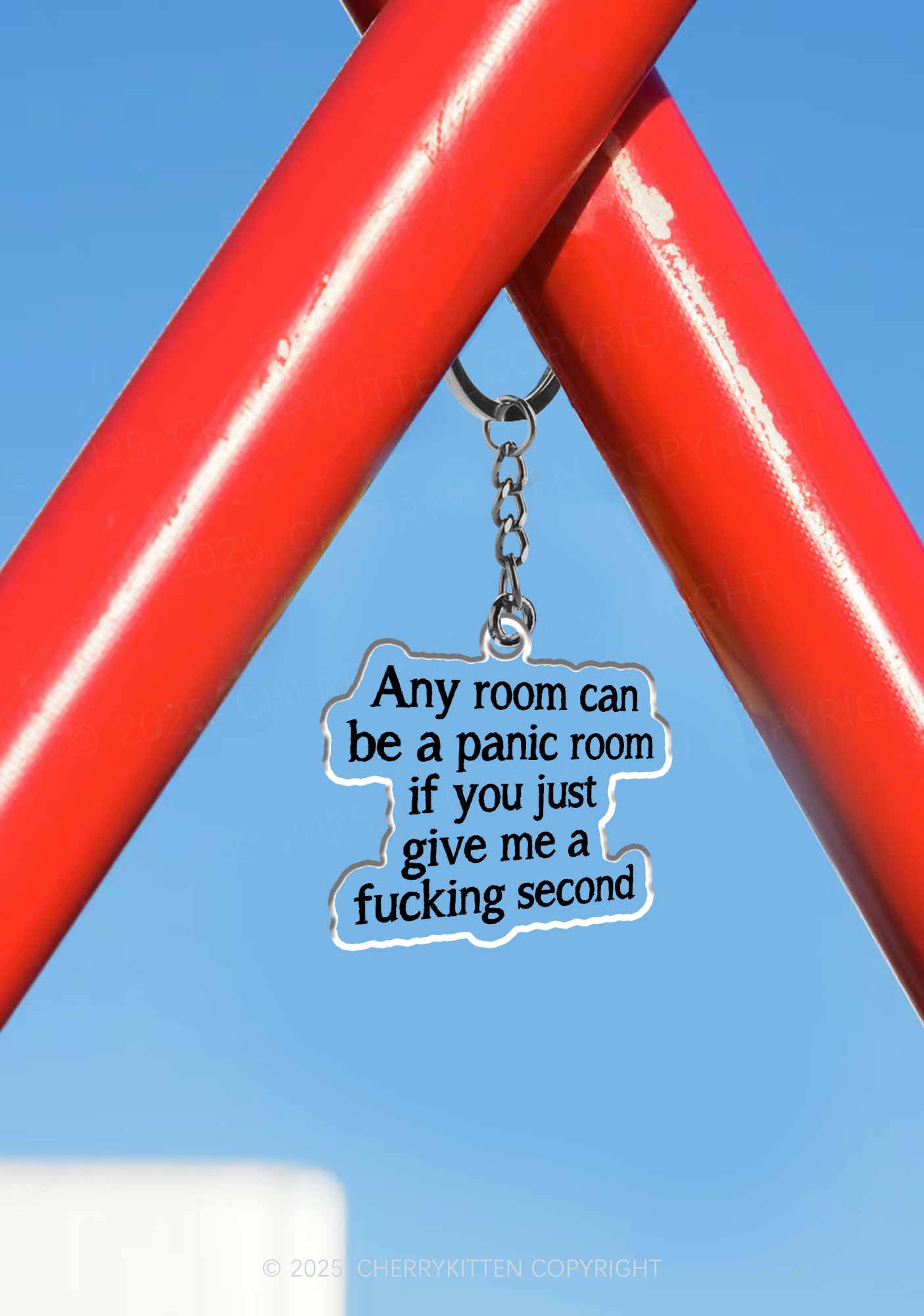 Any Room Can Be Panic 1Pc Y2K Keychain Cherrykitten - Image 3
