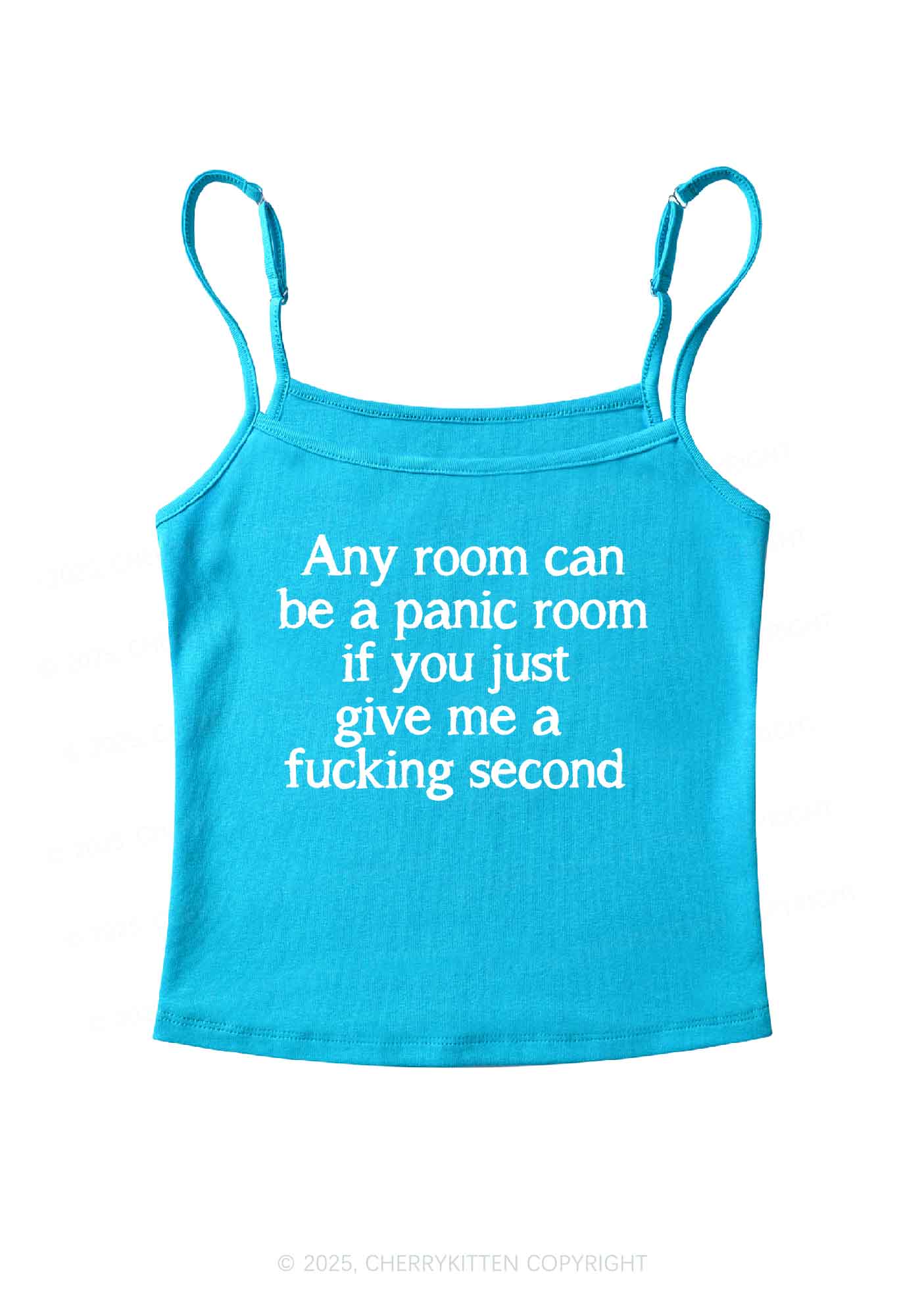 Any Room Can Be Panic Y2K Spaghetti Strap Cami Cherrykitten - Image 5