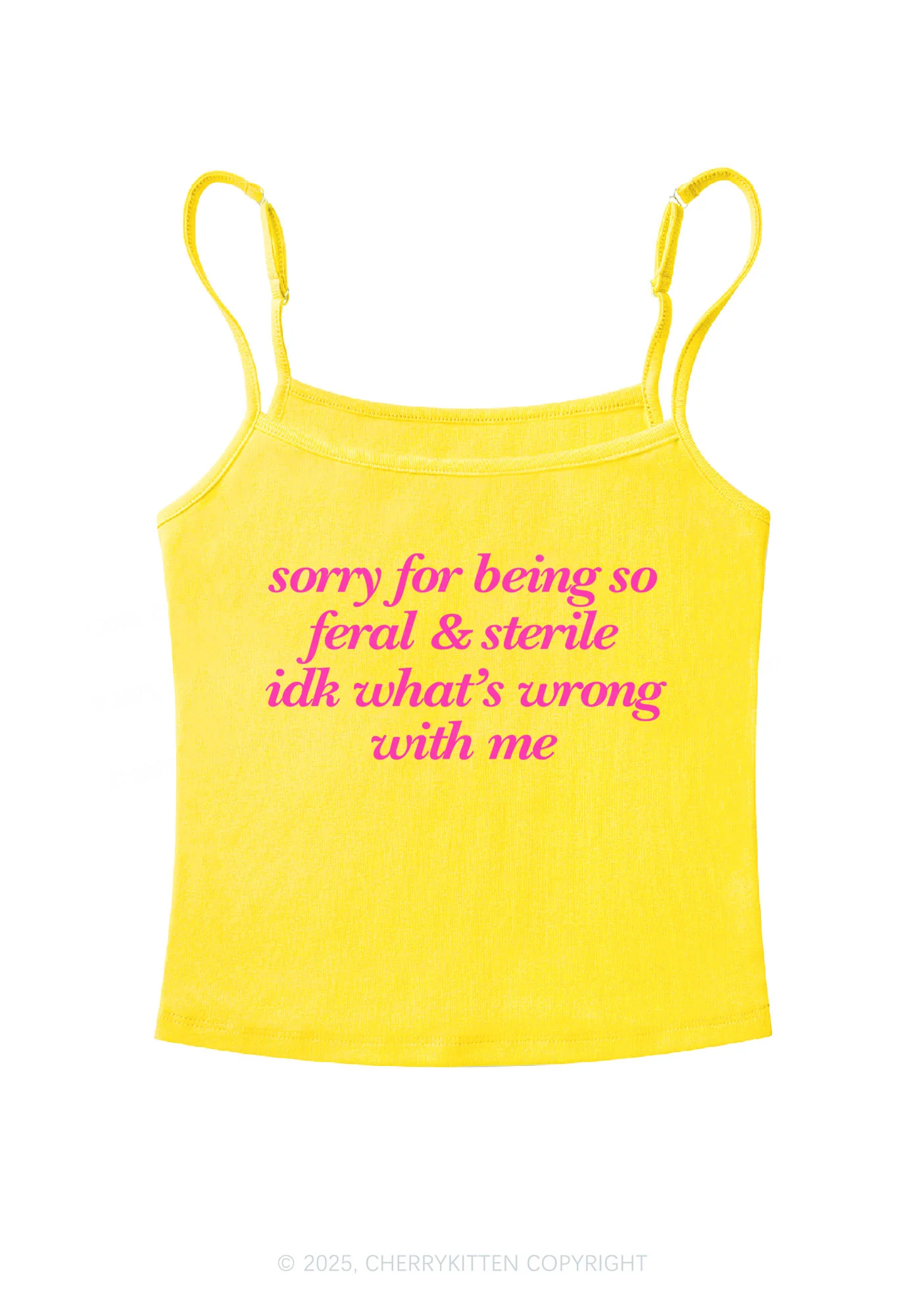 Being Feral Sterile Y2K Spaghetti Strap Cami Cherrykitten - Image 7
