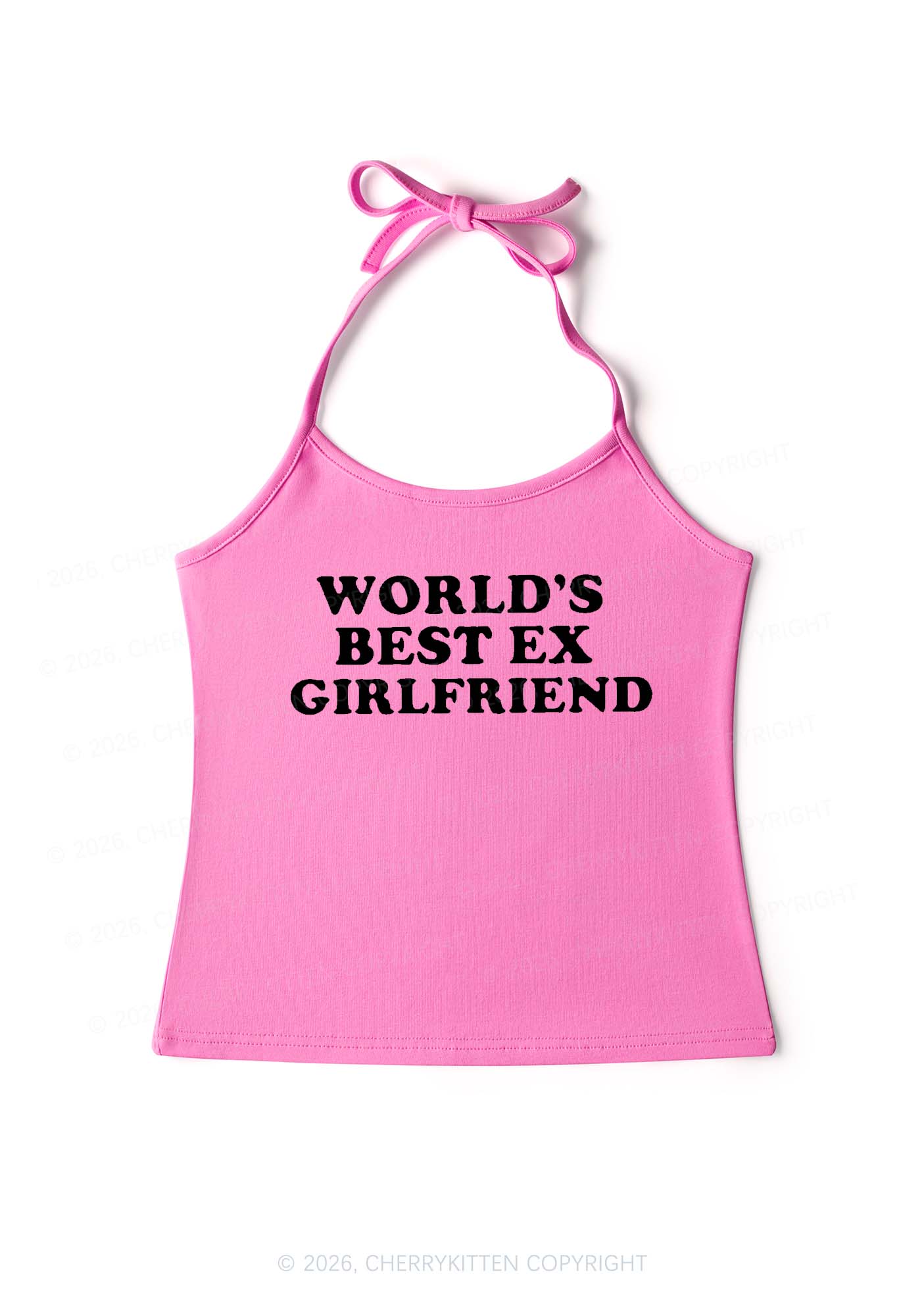 Best Ex Girlfriend Y2K Halter Neck Cami Cherrykitten - Image 3