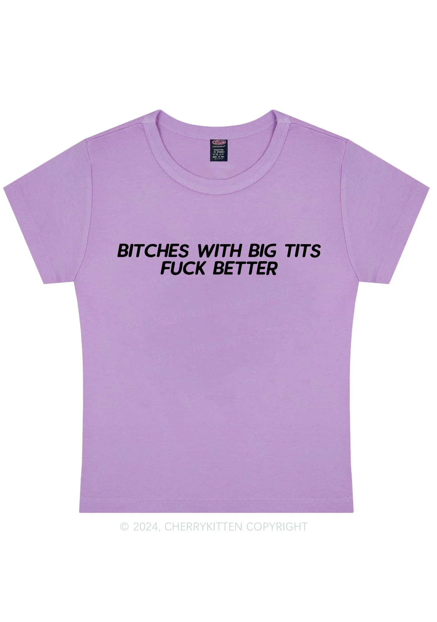 Big Txts Bxxch Y2K Baby Tee Cherrykitten - Image 6