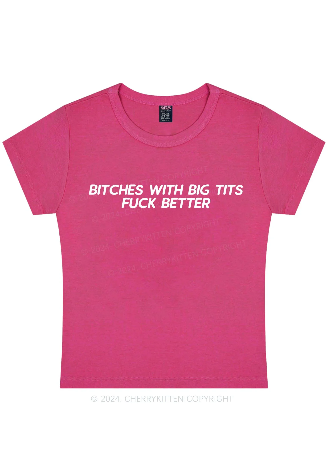 Big Txts Bxxch Y2K Baby Tee Cherrykitten - Image 7