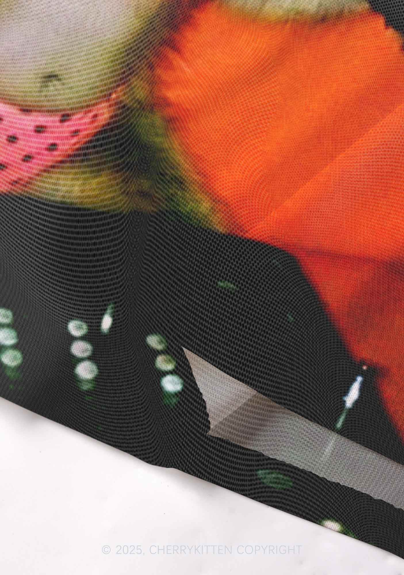 Bikini DJ Raccoon Y2K Mesh Muscle Tank Cherrykitten - Image 6