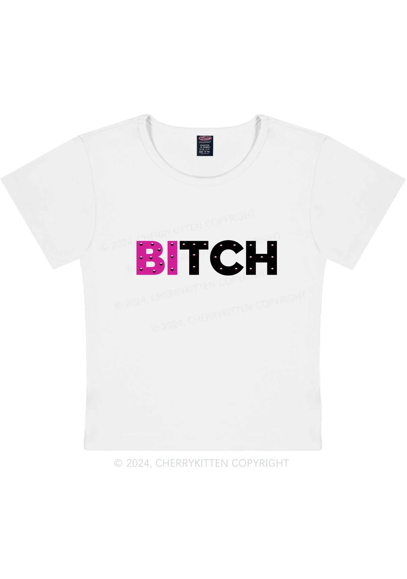 Bisexual Bixxh Y2K Baby Tee Cherrykitten - Image 2