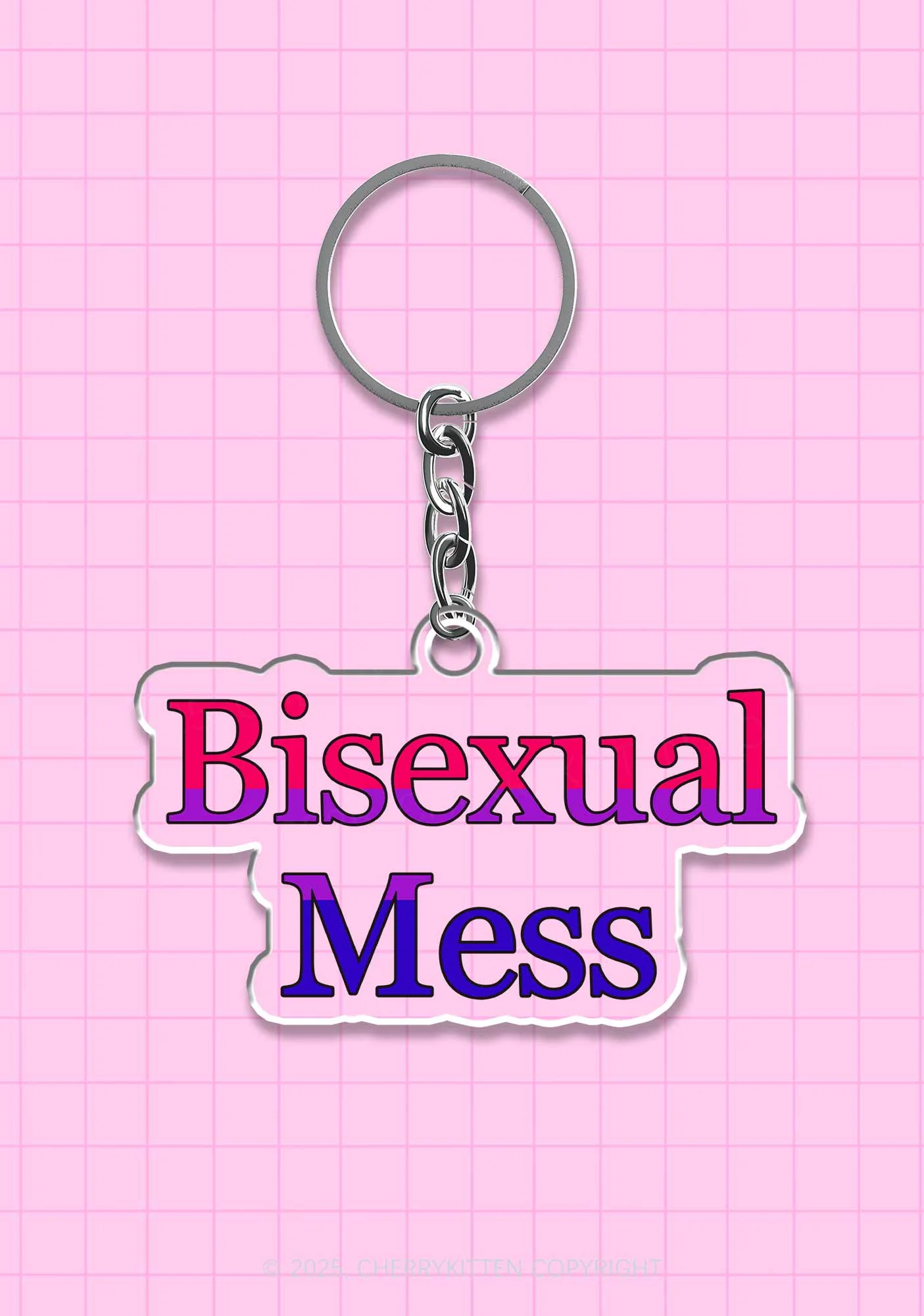Bisexual Mess Pride 1Pc Y2K Keychain Cherrykitten