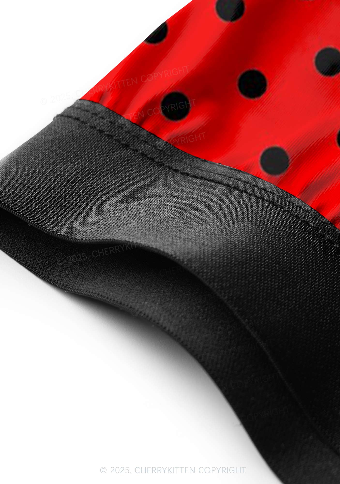 Black Dots On Red Valentine's Day Y2K Print Couples Boxer Briefs Set Cherrykitten - Image 4