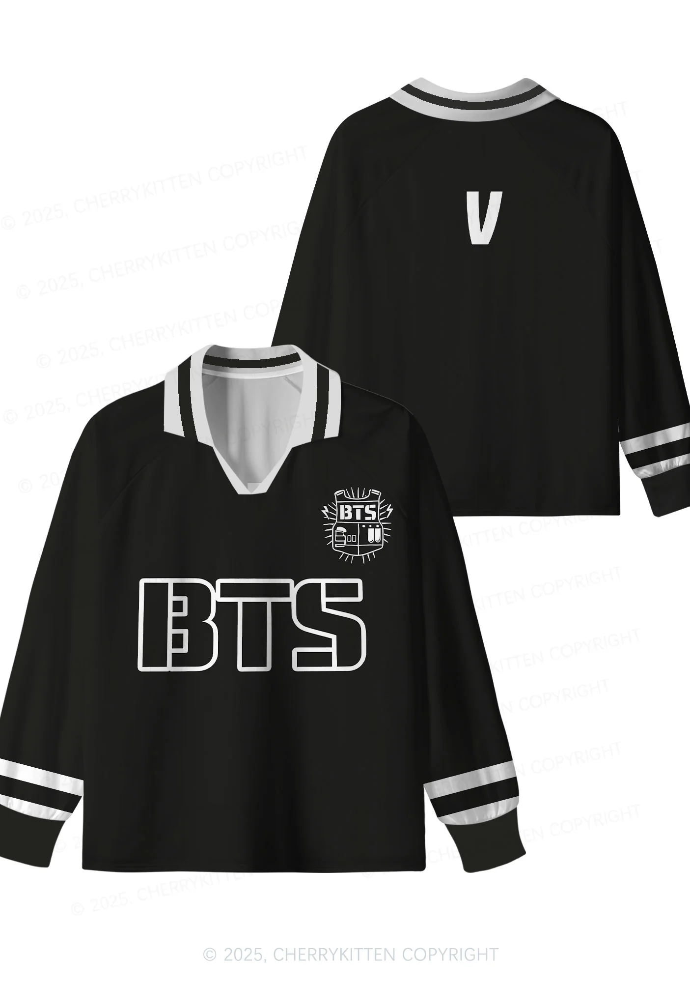 Black Kpop Members Y2K Long Sleeve Sport Jersey Shirts Cherrykitten - Image 9