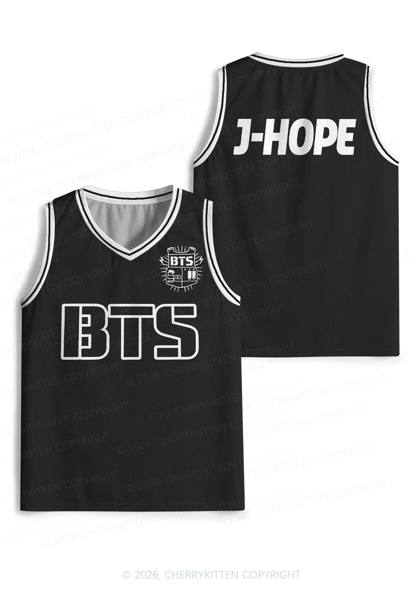 Black Kpop Members Y2K Sport Jersey Tank Cherrykitten - Image 3