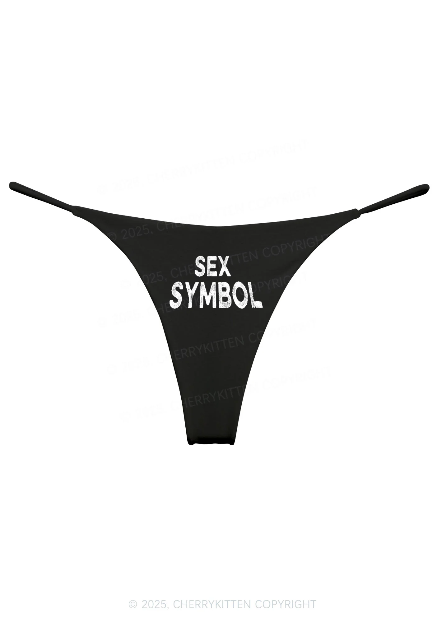 Black Sx Symbol Y2K Bikini String Thong Cherrykitten - Image 3