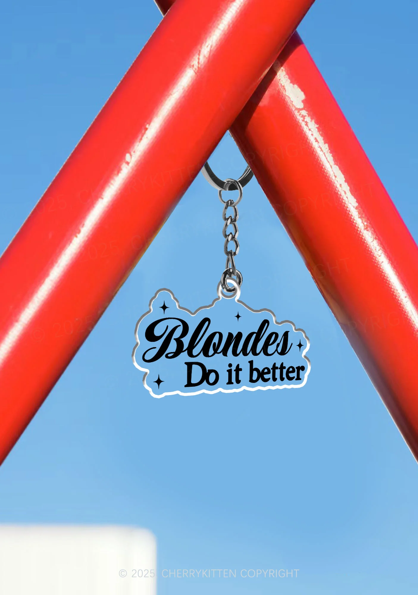 Blondes Do It Better 1Pc Y2K Keychain Cherrykitten - Image 3