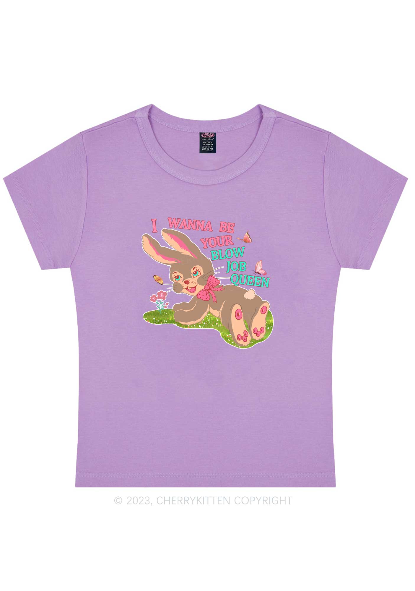 Blow Job Queen Y2K Baby Tee Cherrykitten - Image 4
