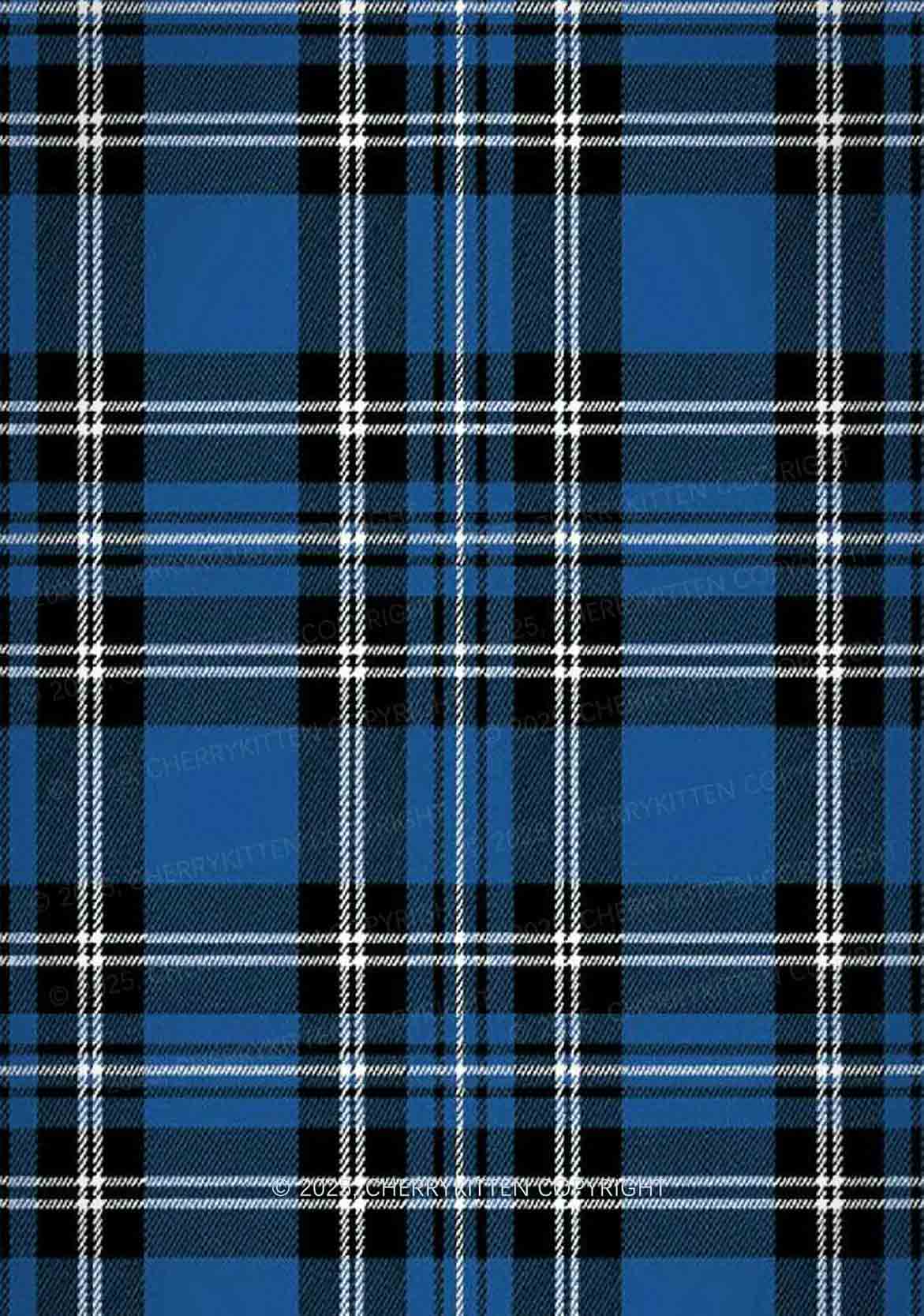 Blue Plaid Y2K Print Cami Shorts Pajama Set Cherrykitten - Image 2