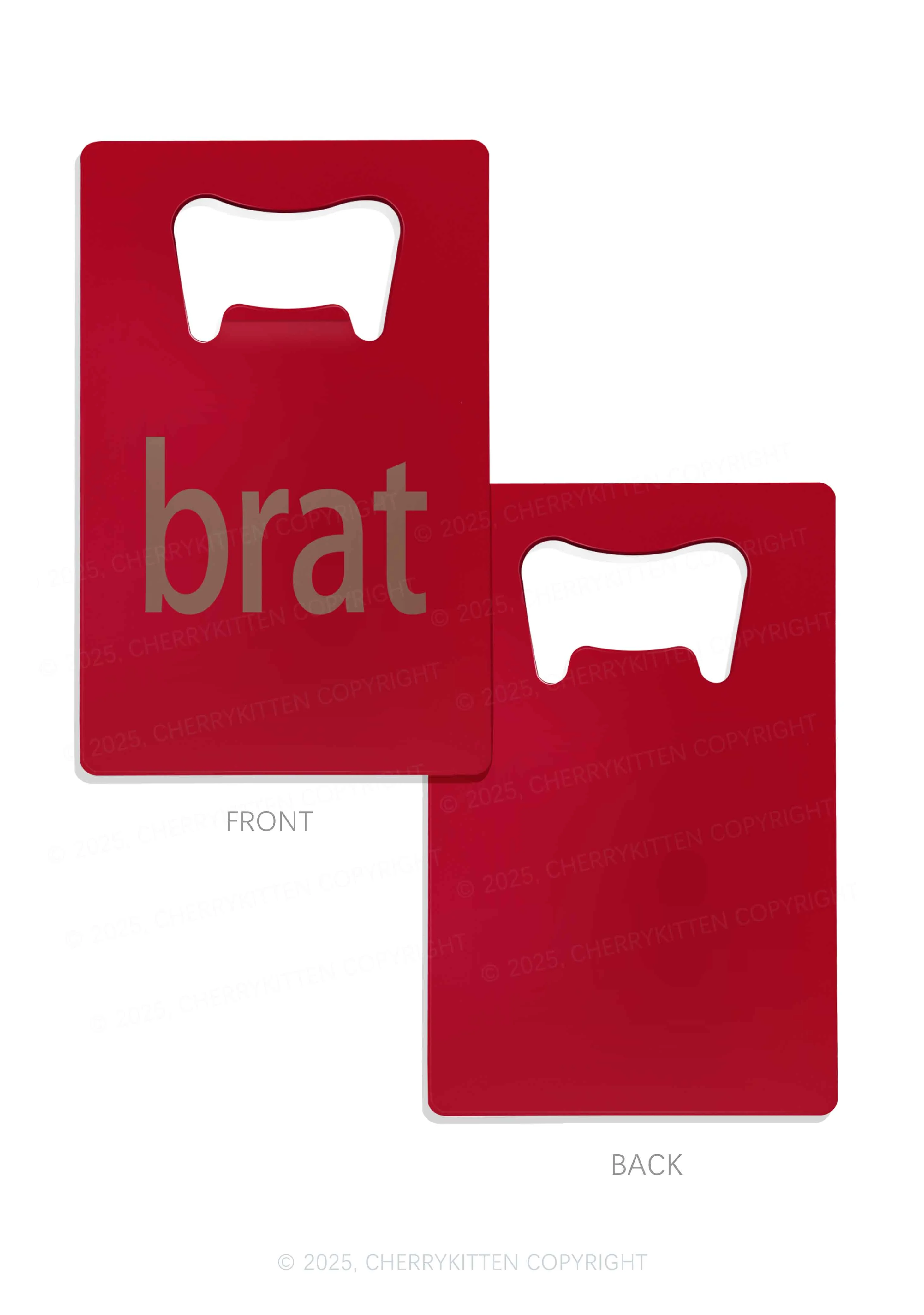Green Brat Y2K Credit Card Bottle Openers Cherrykitten - Image 8