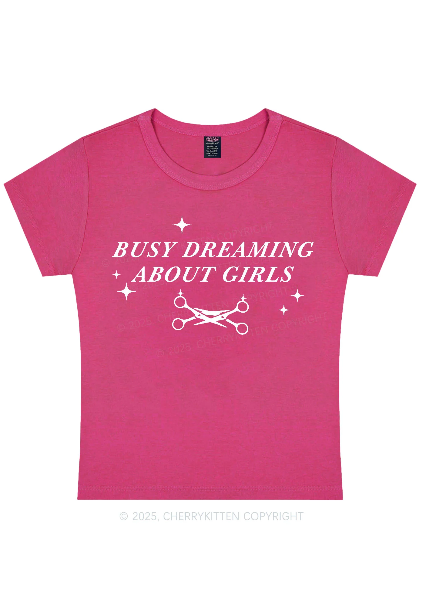 Busy Dreaming About Girls Pride Y2K Baby Tee Cherrykitten
