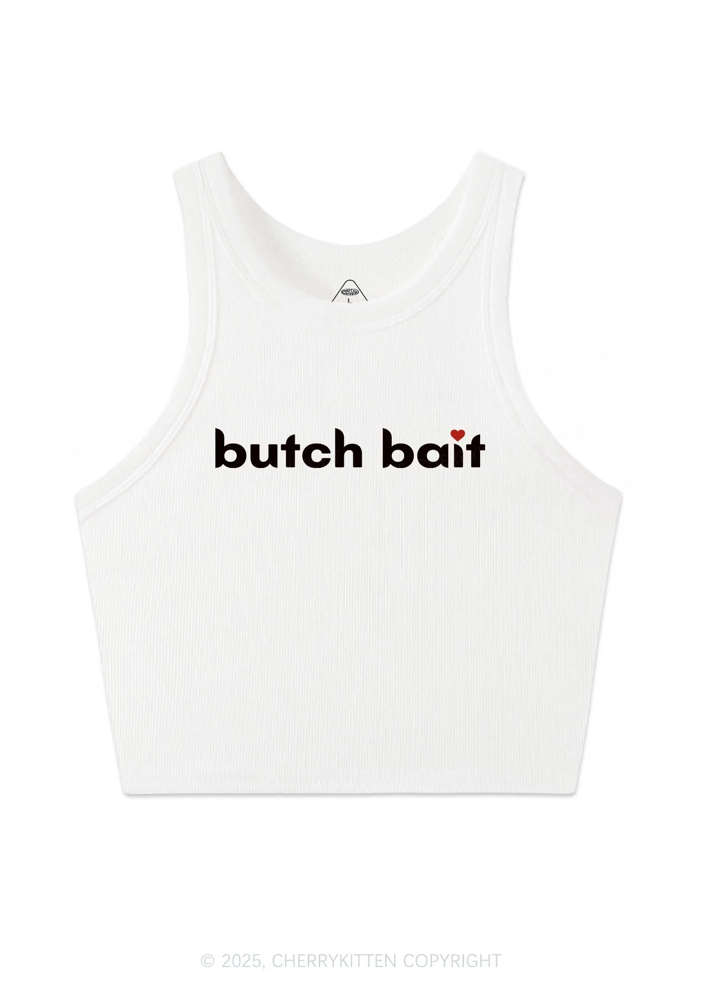 Butch Bait Heart Y2K Crop Tank Top Cherrykitten