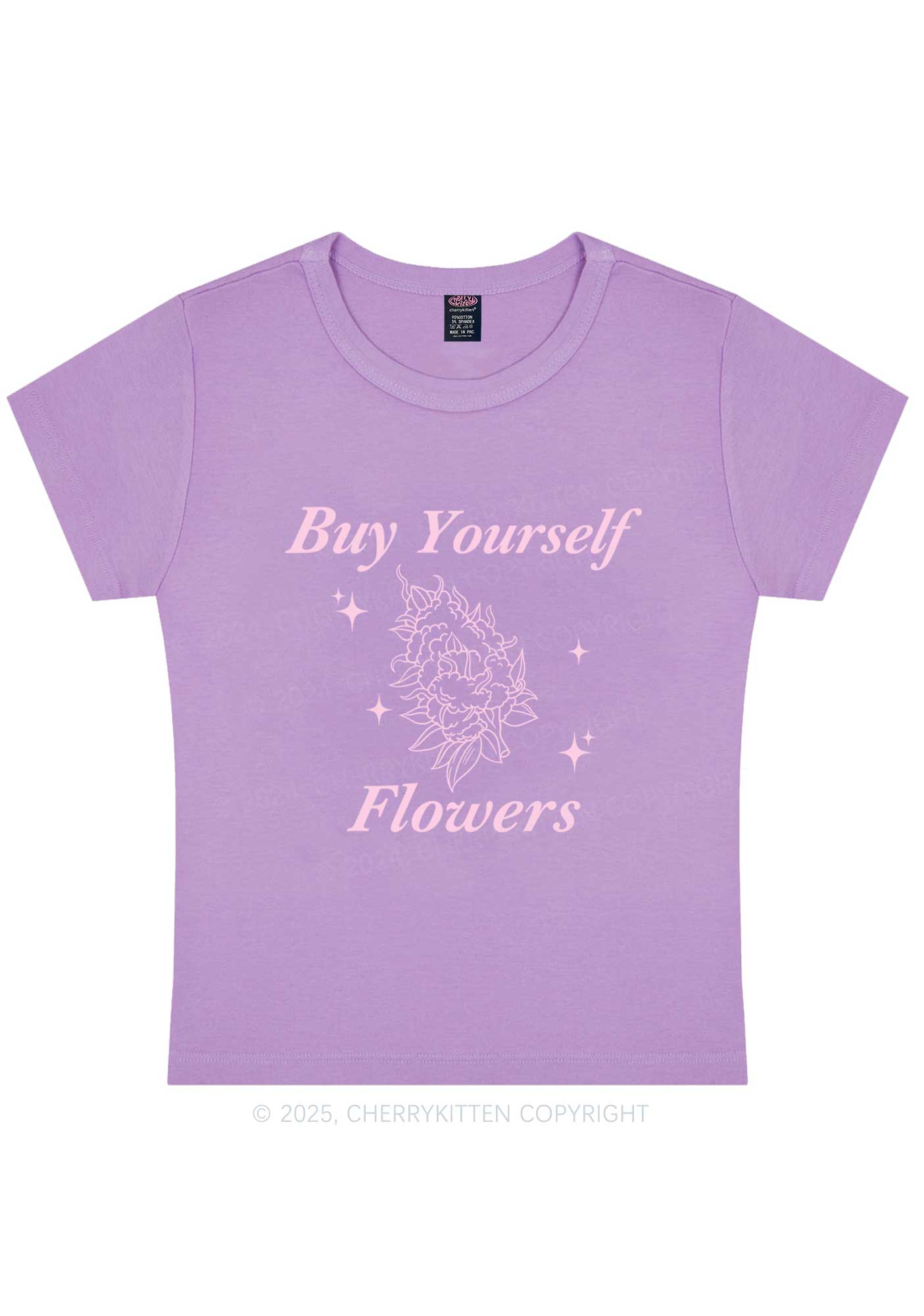 Buy Yourself Flowers Y2K Baby Tee Cherrykitten - Image 8