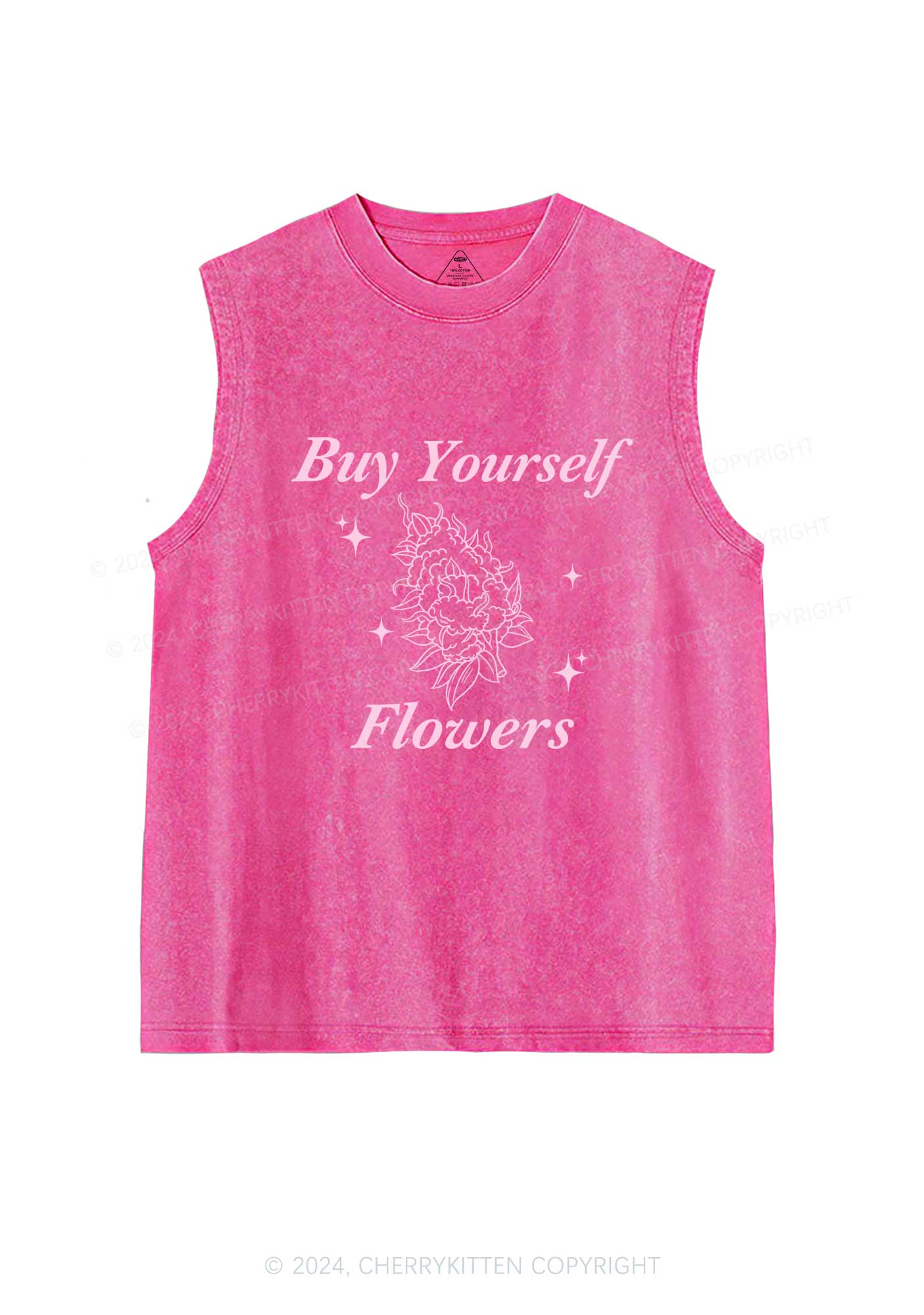 Buy Yourself Flowers Y2K Washed Tank Cherrykitten - Image 4