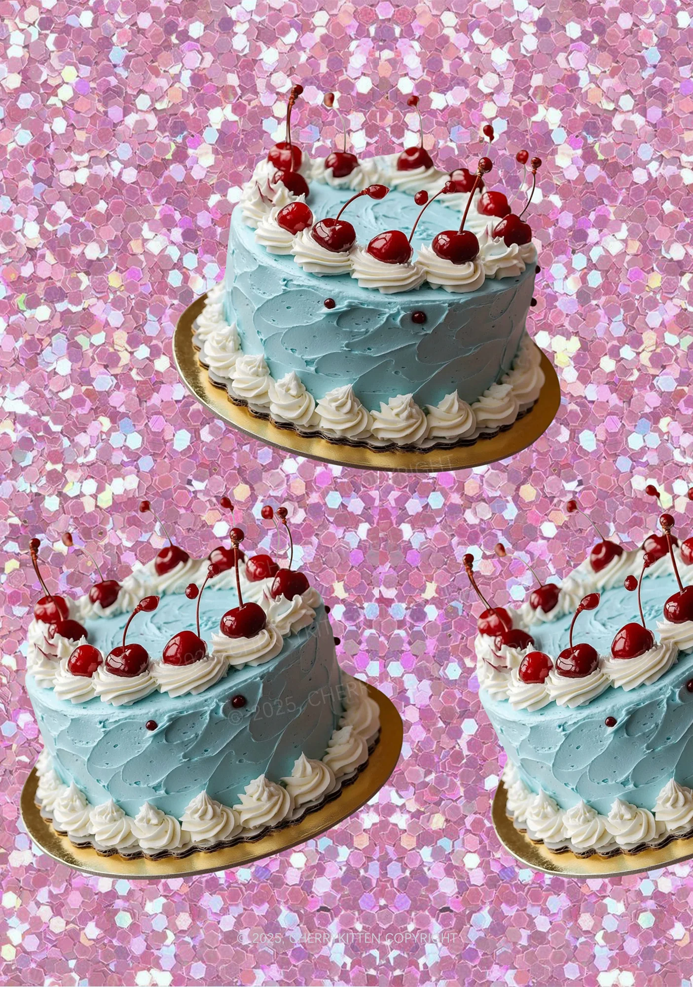 Cherry Cakes Y2K Mesh Crop Top Cherrykitten - Image 2