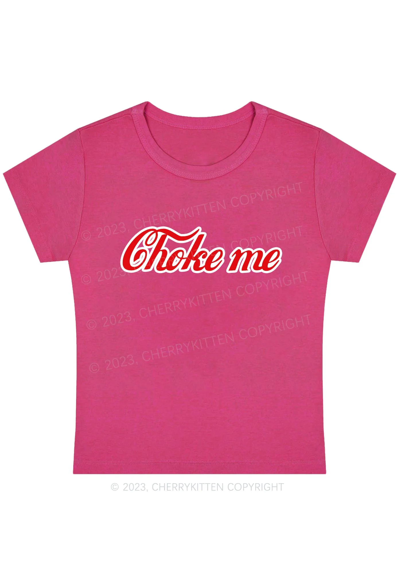 Choke Me Y2K Baby Tee Cherrykitten - Image 9