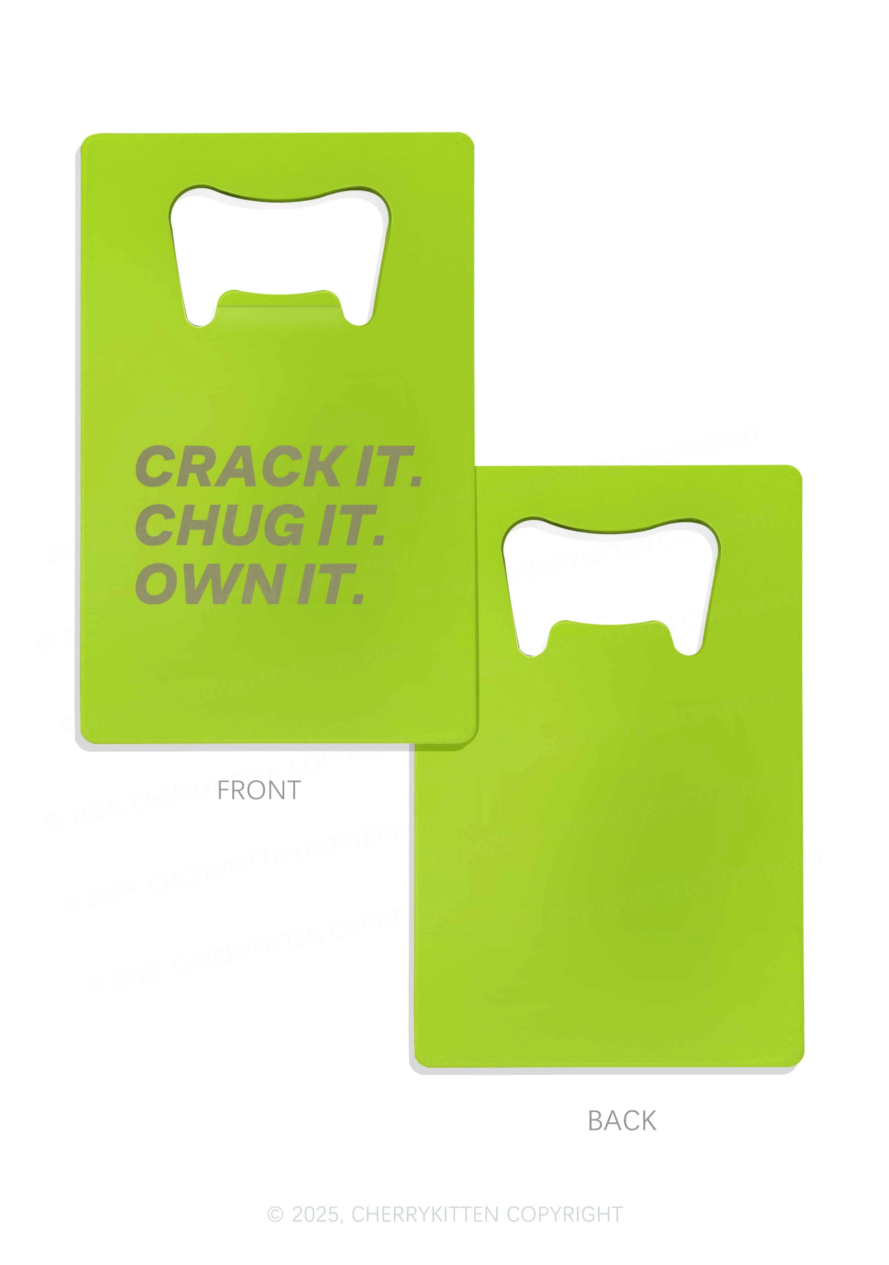 Crack Chug Own Y2K Credit Card Bottle Openers Cherrykitten - Image 6