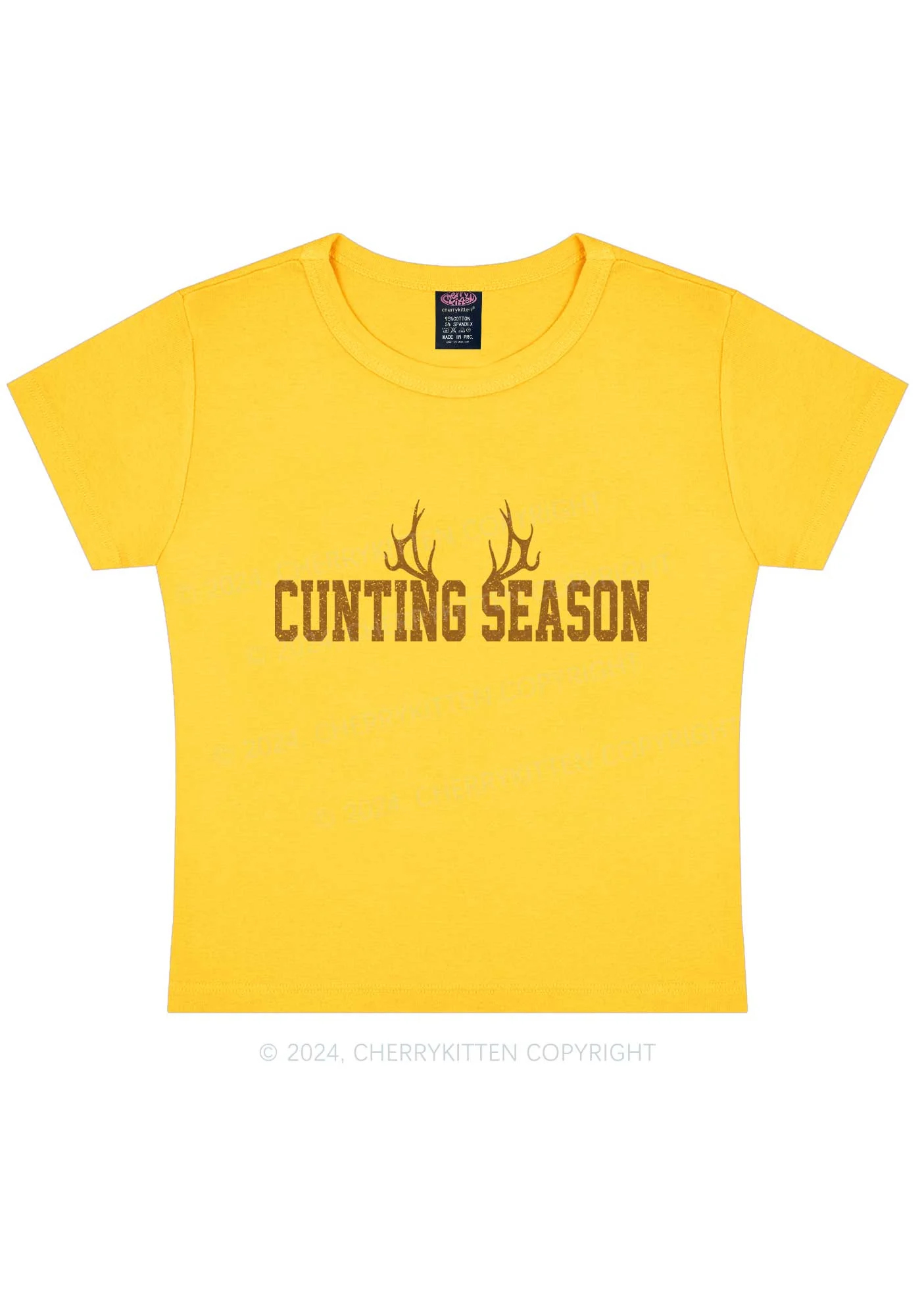 Cunting Season Y2K Baby Tee Cherrykitten - Image 6