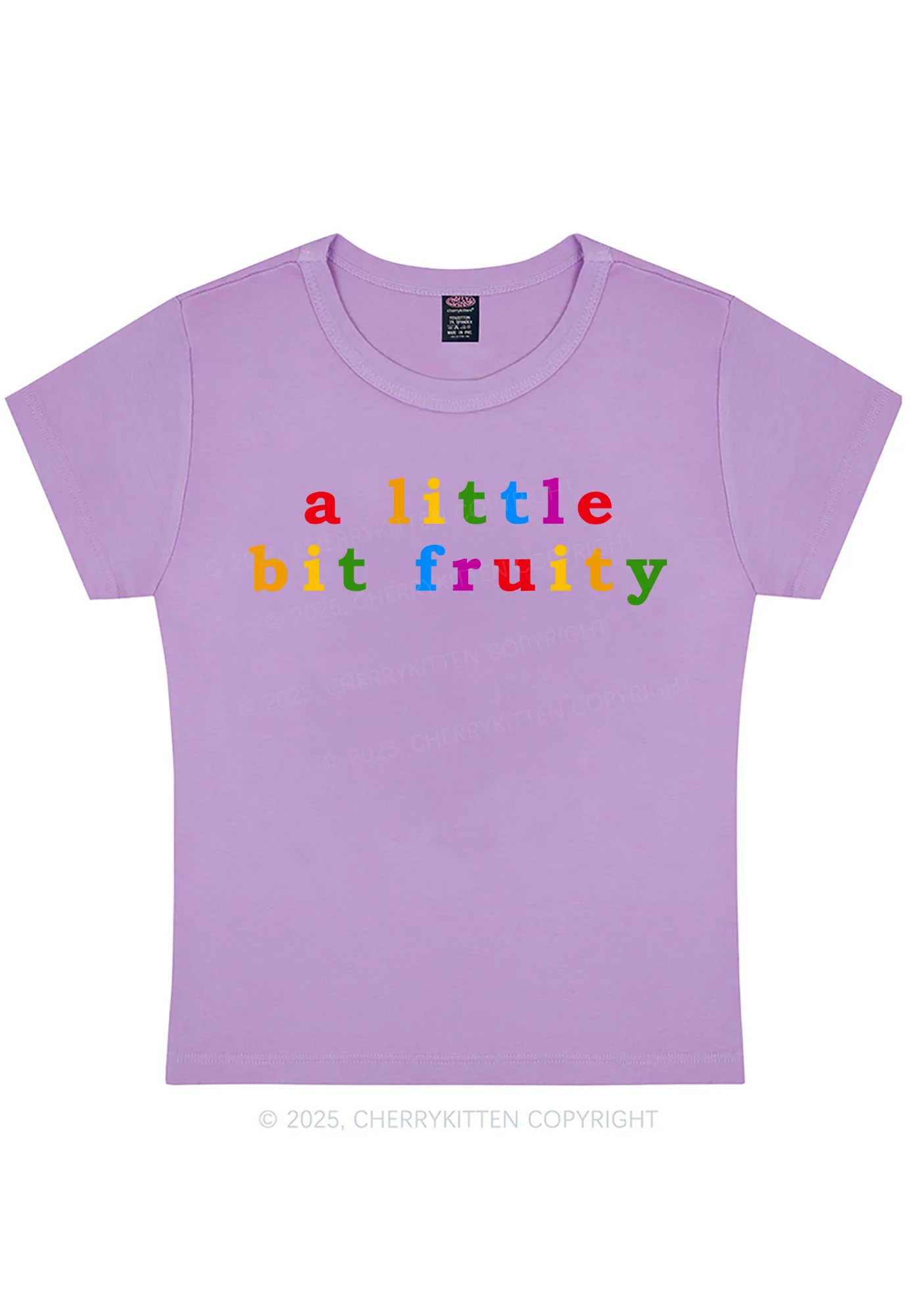Curvy A Little Bit Fruity Pride Y2K Baby Tee Cherrykitten - Image 4