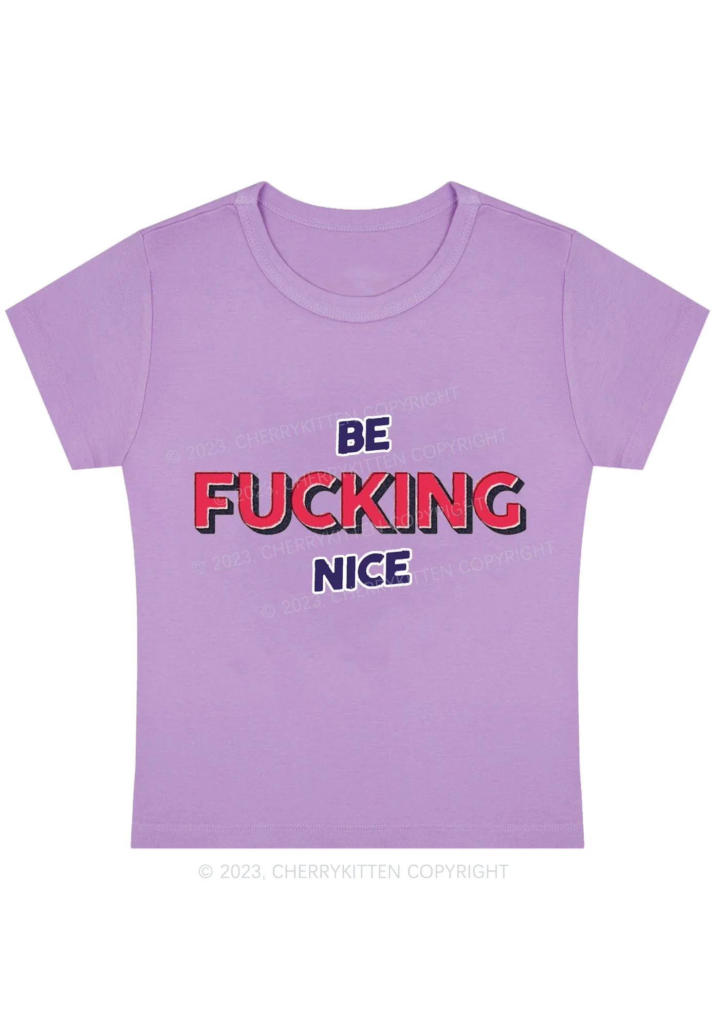 Curvy Be Fxxking Nice Baby Tee Cherrykitten - Image 4