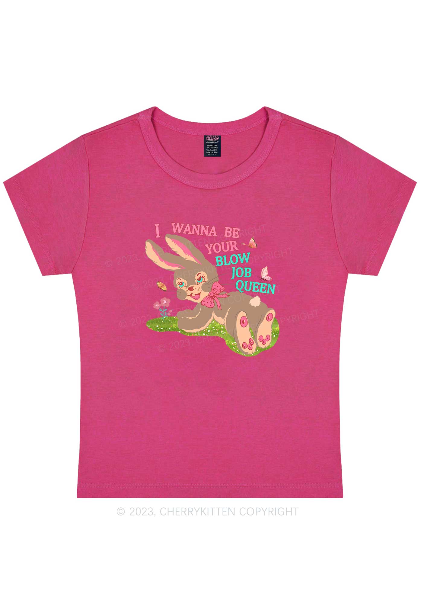 Curvy Blow Job Queen Y2K Baby Tee Cherrykitten - Image 5