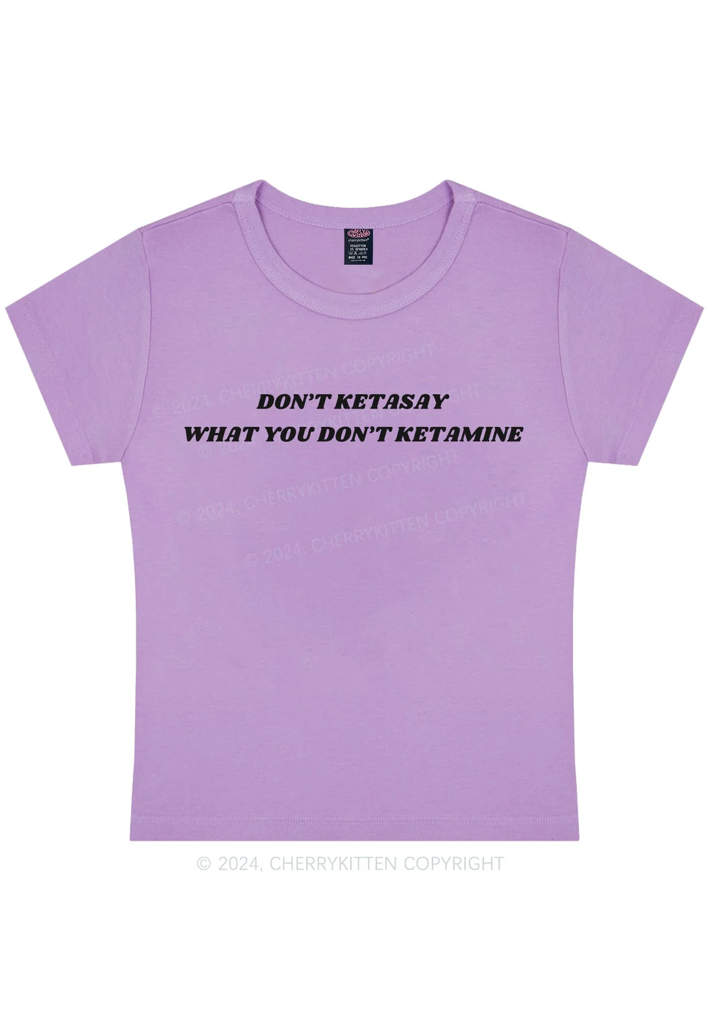 Curvy Don't Ketasay Y2K Baby Tee Cherrykitten - Image 2