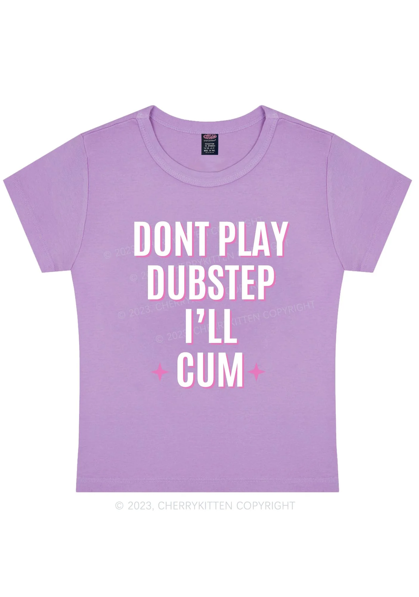 Curvy Dont Play Dubstep Y2K Baby Tee Cherrykitten - Image 5