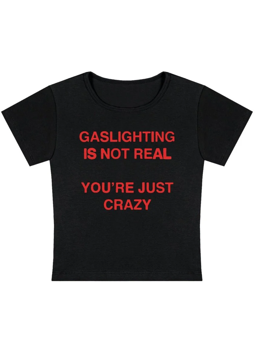 Curvy Gaslighting Is Not Real  Baby Tee - Image 2