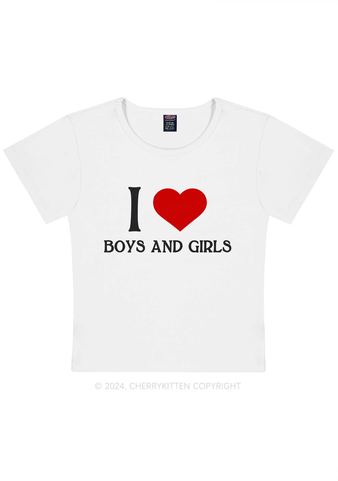 Curvy I Love Boys and Girls Y2K Baby Tee Cherrykitten - Image 3