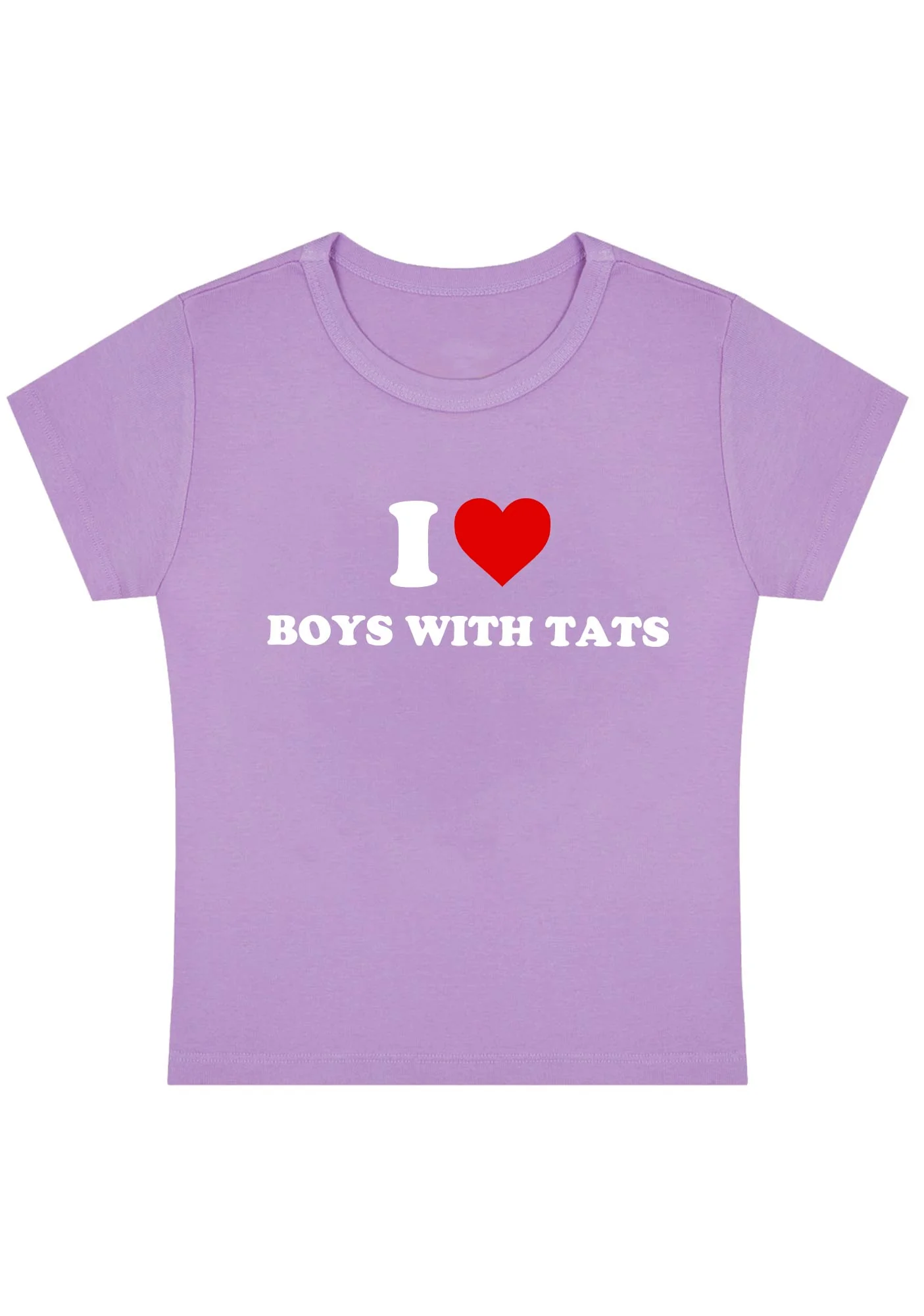 Curvy I Love Boys With Tats Baby Tee - Image 4