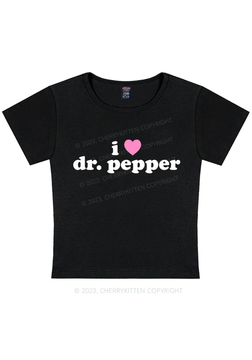Curvy I Love Dr Pepper Y2K Baby Tee Cherrykitten - Image 2
