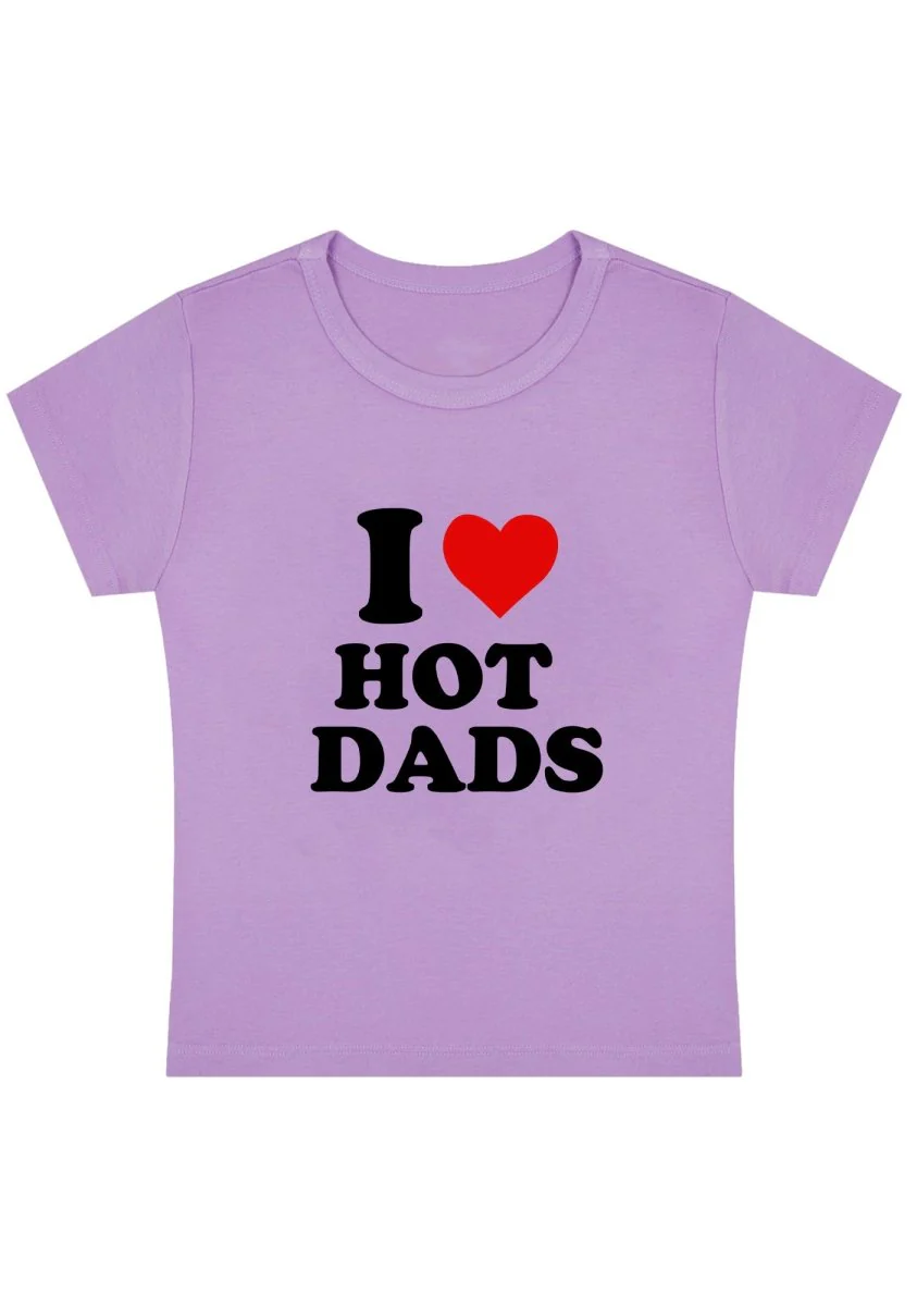 Curvy I Love Hot Dads  Baby Tee - Image 4