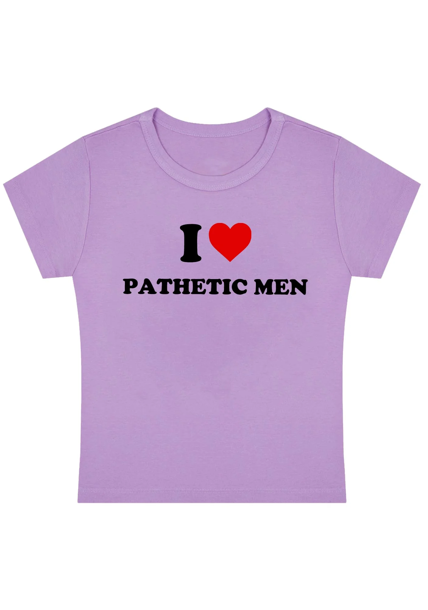Curvy I Love Pathetic Men Baby Tee - Image 3