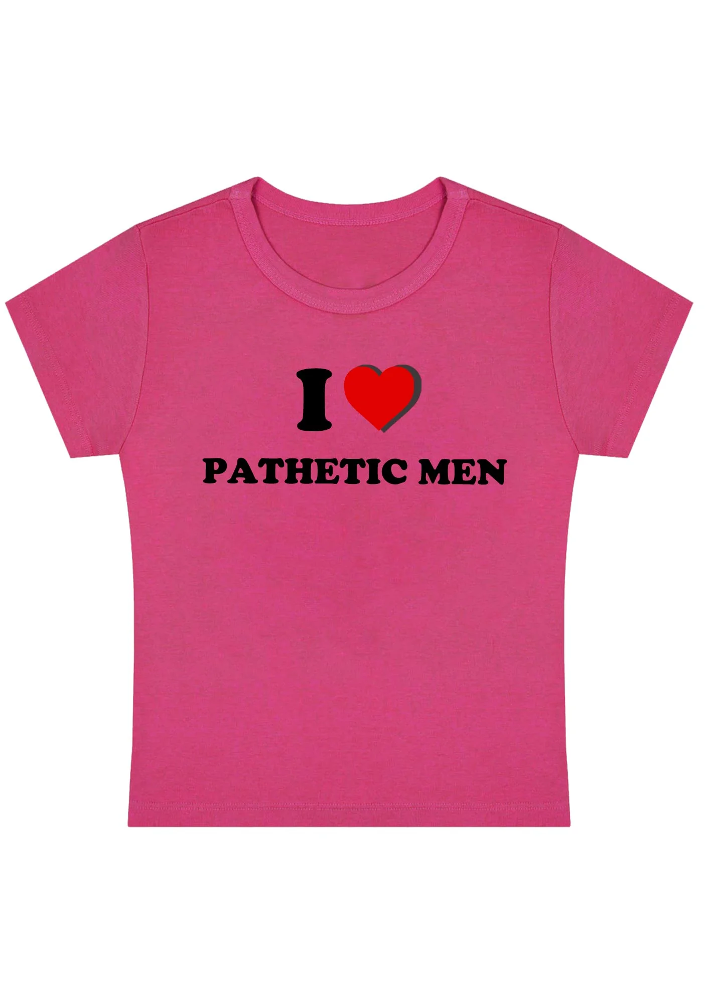 Curvy I Love Pathetic Men Baby Tee - Image 5