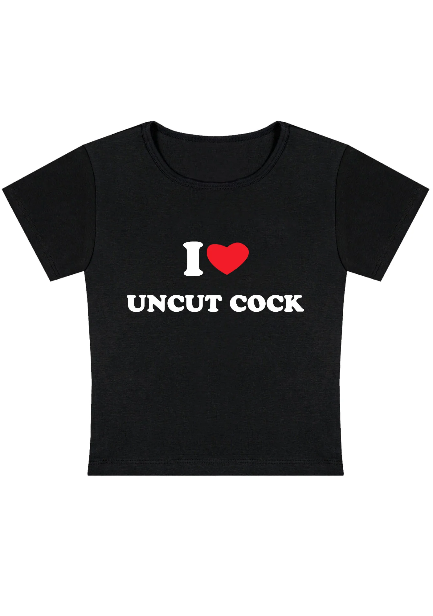 Curvy I Love Uncut Cxck Baby Tee - Image 3