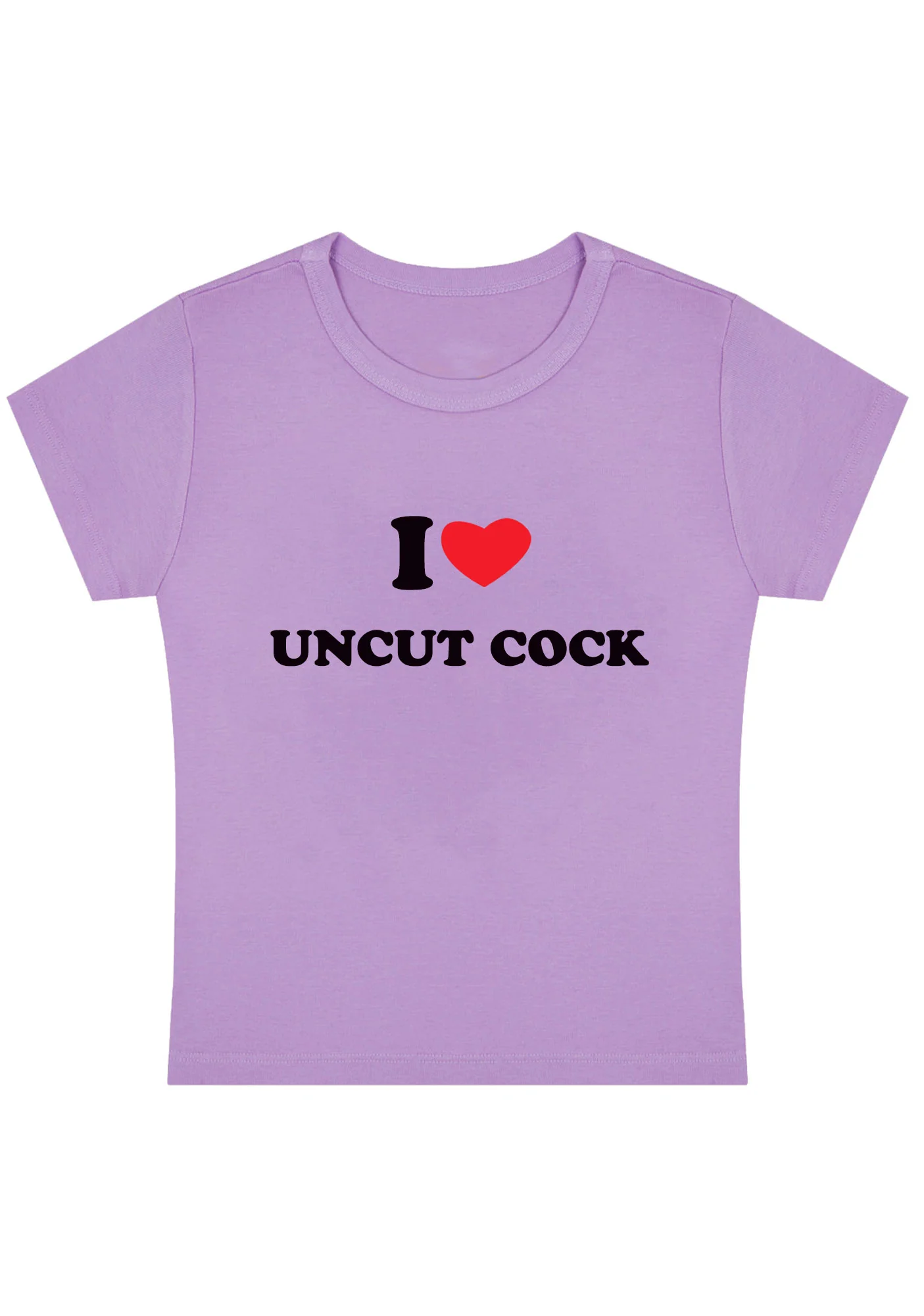 Curvy I Love Uncut Cxck Baby Tee - Image 5