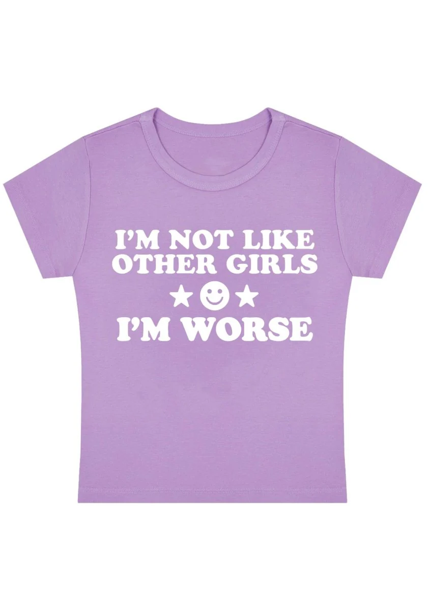 Curvy I'm Worse Baby Tee - Image 3