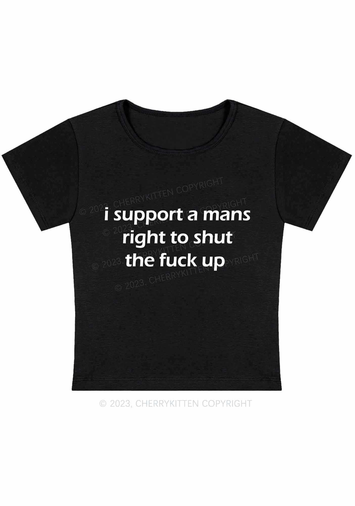 Curvy I Support A Mans Right Y2K Baby Tee Cherrykitten - Image 3