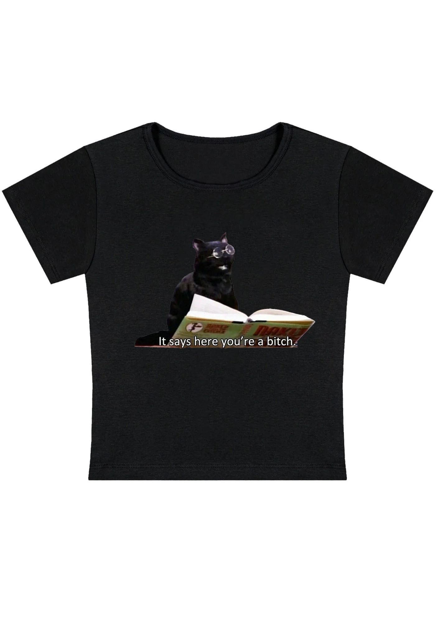 Curvy It Says Here You're A Bixxh Baby Tee - Image 5