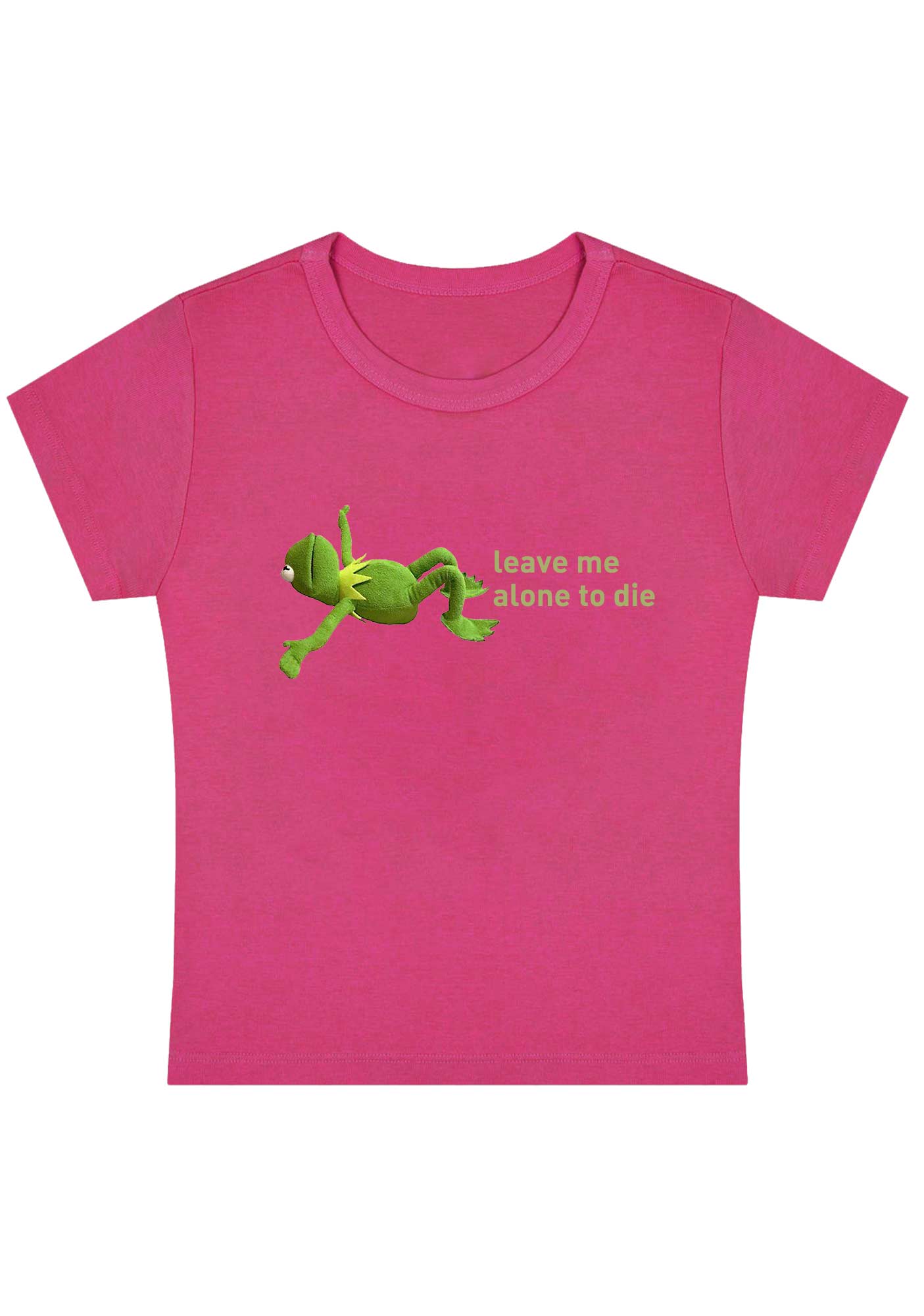 Curvy Leave Me Alone To Die Baby Tee - Image 5