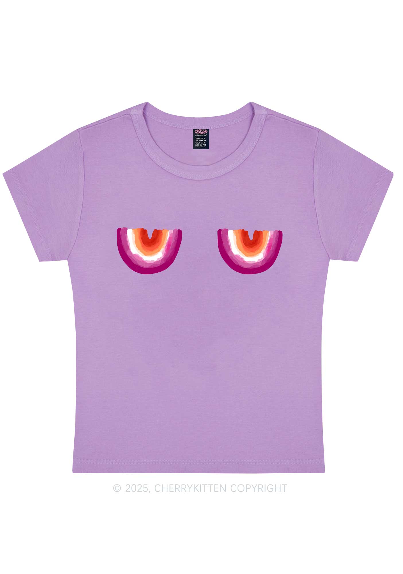 Curvy Lesbian Bxxb Y2K Baby Tee Cherrykitten - Image 4